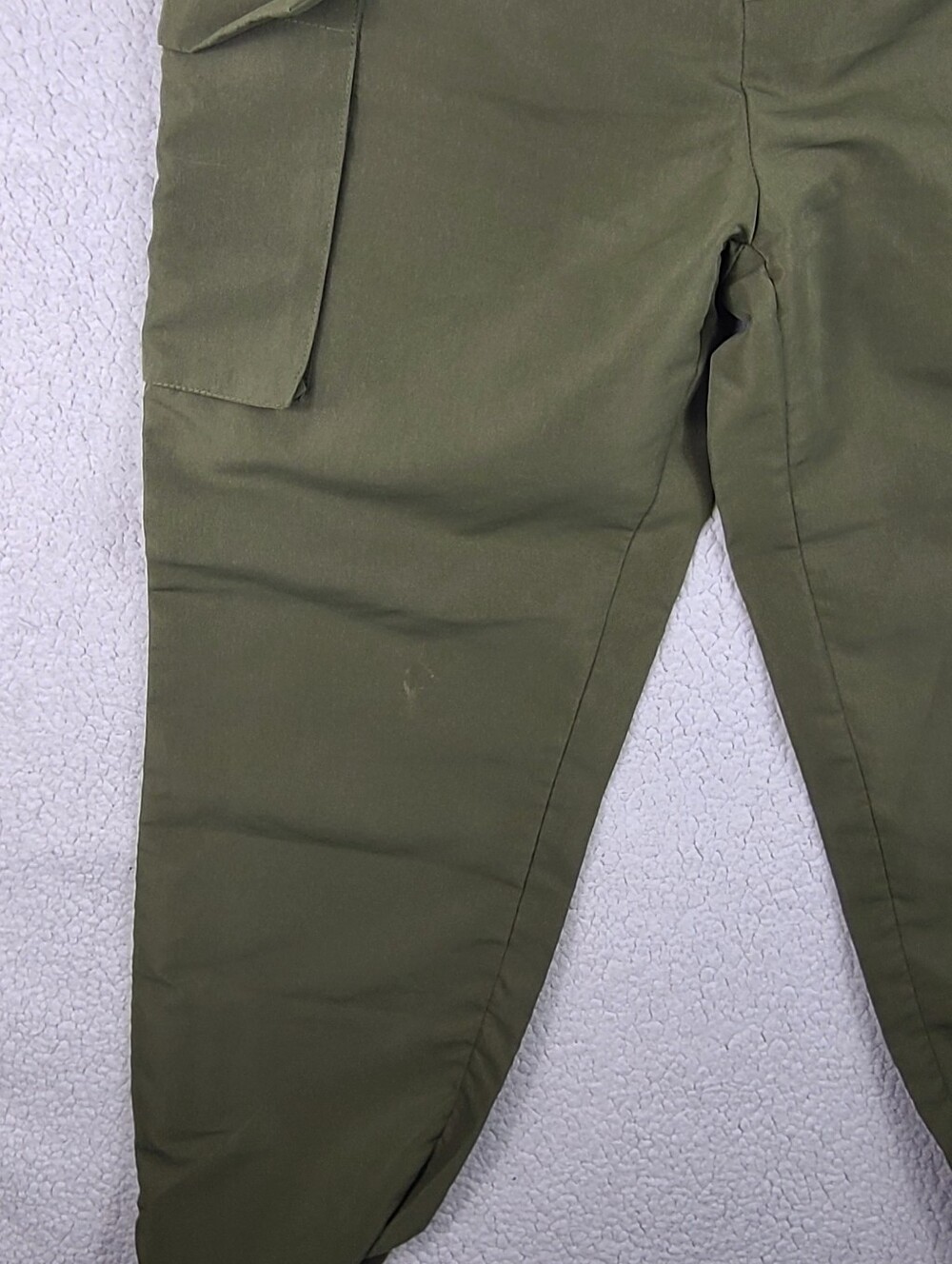 SHEIN Olive Green Cargo Jogger Pants Utility‎ Pockets M 6 Ankle Cuffs - Picture 10 of 15